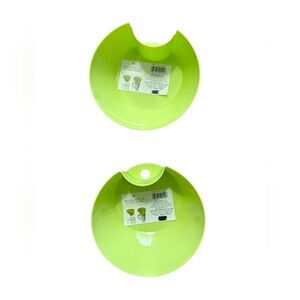 Water Bottle Snack Bowl 2pcs Neon Green. New
